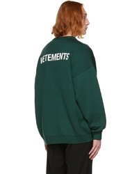 Vetements Green Logo Sweater
