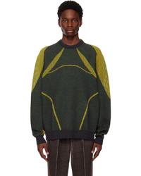 Saul Nash Green Open Knit Sweater