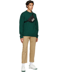 Kenzo Green Wool Tiger Crest Sweater