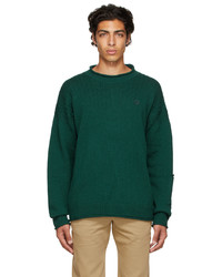Kenzo Green Wool Tiger Crest Sweater