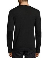 John Varvatos Long Sleeve Cashmere Crewneck Sweater