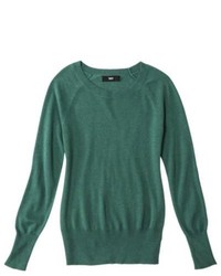 Mossimo Petites Long Sleeve Crew Neck Pullover Sweater Green Xxlp