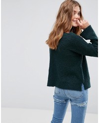 Asos Sweater With Slash Neck In Boucle Yarn
