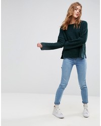Asos Sweater With Slash Neck In Boucle Yarn