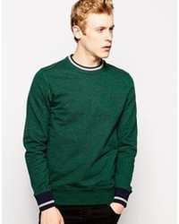Fred Perry Sweatshirt With Bold Tip Green