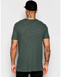Asos Brand T Shirt With Crew Neck In Heavyweight Waffle