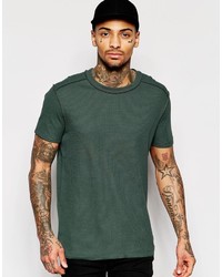 Asos Brand T Shirt With Crew Neck In Heavyweight Waffle