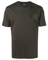 Ea7 Emporio Armani Chest Logo Print Detail T Shirt