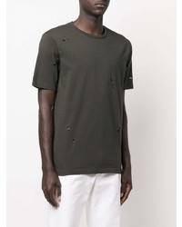 Daniele Alessandrini Cotton Distressed Effect T Shirt