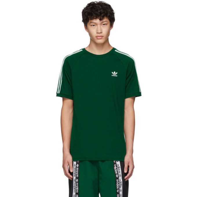 adidas 3 stripe shirt green