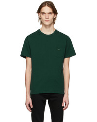 MAISON KITSUNÉ Green Classic Fox Patch Pocket T Shirt