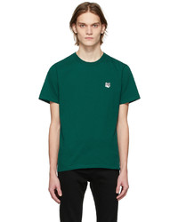 MAISON KITSUNÉ Green Classic Fox Patch T Shirt