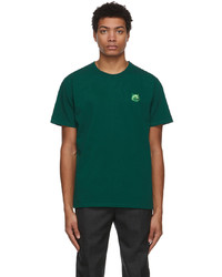 MAISON KITSUNÉ Green Cool Tone Fox Head Patch T Shirt