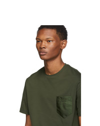 Prada Green Logo Patch T Shirt