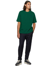 AMI Alexandre Mattiussi Green Oversize Ami De Cur T Shirt