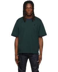 Sacai Green Piqu Pullover T Shirt
