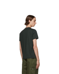 Prada Green Stretch Logo T Shirt