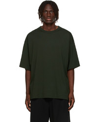 Dries Van Noten Green Supima Cotton Dropped Sleeve T Shirt