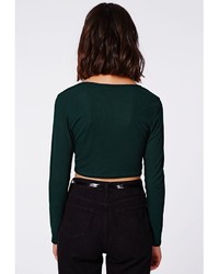 Karlee Dark Green Ribbed Knit Long Sleeve Sweater Top  Dark green top  outfit, Long sleeve shirt outfits, Green top outfit