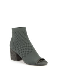 Dark Green Cutout Elastic Ankle Boots