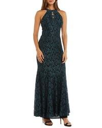 Morgan & Co. Glitter Lace Trumpet Gown