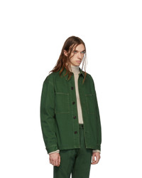 Lemaire Green Denim Overshirt Jacket