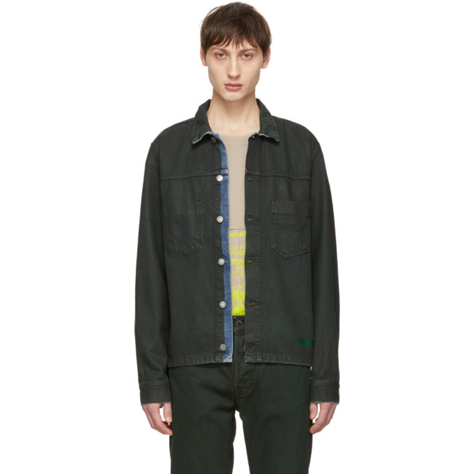 Nudie Jeans Green Denim Ronny Jacket, $70 | SSENSE | Lookastic