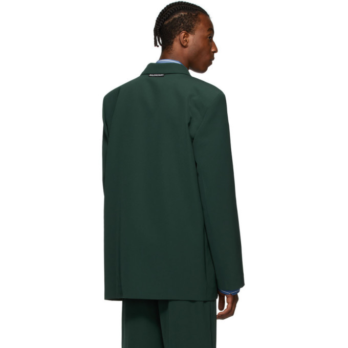 Balenciaga Green Shifted Blazer, $2,198 | SSENSE | Lookastic