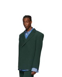 Balenciaga Green Shifted Blazer