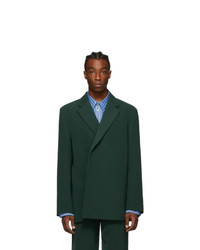 Balenciaga Green Shifted Blazer