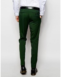 Asos Brand Skinny Suit Pants In Green