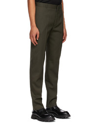Alexander McQueen Khaki Sustainable Cavalry Twill Trousers