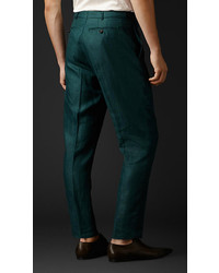Burberry Prorsum Linen Twill Tapered Trousers