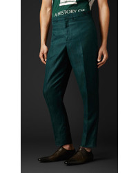 Burberry Prorsum Linen Twill Tapered Trousers