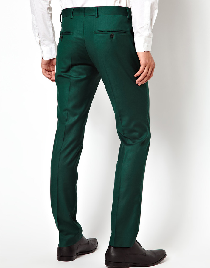 skinny fit suit pants