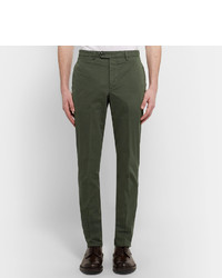 Officine Generale Slim Fit Gart Dyed Cotton Twill Suit Trousers