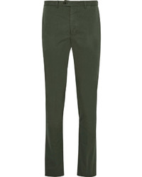 Officine Generale Slim Fit Gart Dyed Cotton Twill Suit Trousers