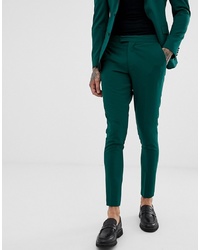 ASOS DESIGN Super Skinny Tuxedo Suit Trousers In Jasper Green