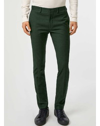Topman Dark Green Ultra Skinny Fit Suit Pants