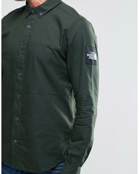 The North Face Denali Oxford Shirt In Green In Regular Fit