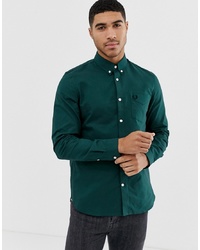 Fred Perry Oxford Shirt In Green