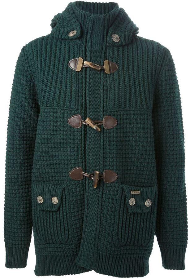 Bark Knitted Duffle Coat, $461 | farfetch.com | Lookastic