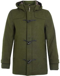 Topman Only And Sons Green Duffle Coat