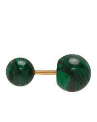 Bottega Veneta Green Stone Earrings