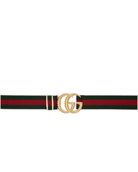 Gucci Green And Red Gg Web Belt