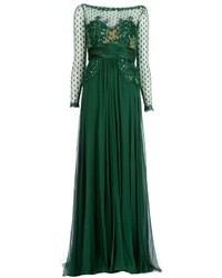 Dark Green Embellished Dress