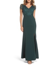 Adrianna Papell Embellished Jersey Gown