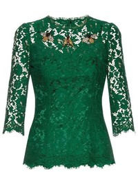 Dolce & Gabbana Cordonetto Lace Embellished Top