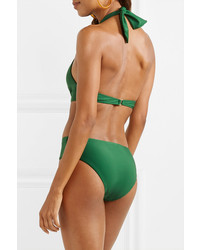 Adriana Degreas Cult Gaia Ring Embellished Cutout Halterneck Swimsuit