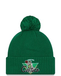 New Era Kelly Green Boston Celtics 2021 Nba Tip Off Team Color Pom Cuffed Knit Hat At Nordstrom